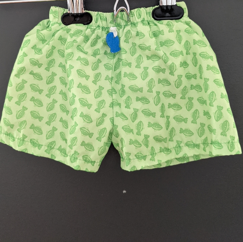 **3/$25**Green fish print swim trunks